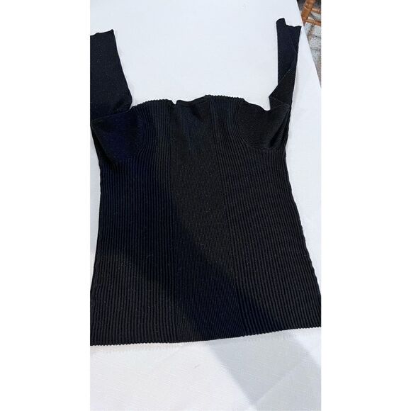Alfani Women's Rib Knit Long Sleeve Pullover Sweater Shine Deep Black Size XL - Picture 9 of 9